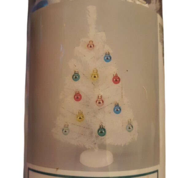 Mini White Table Top 16 Inch Christmas Tree - Includes Ornaments - Picture 2 of 4